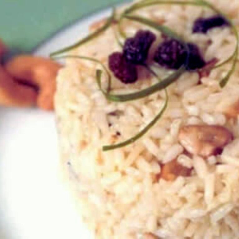 Arroz Cremoso com Castanhas e Uvas-Passas