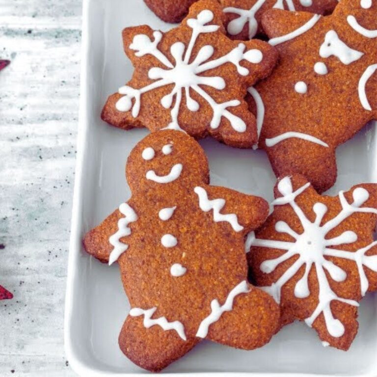 Biscoitos Veganos de Gengibre Decorados