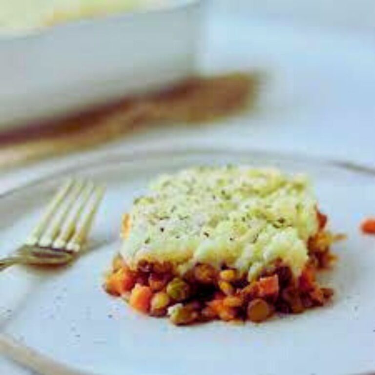 Escondidinho Vegano de Lentilha com Batata-doce