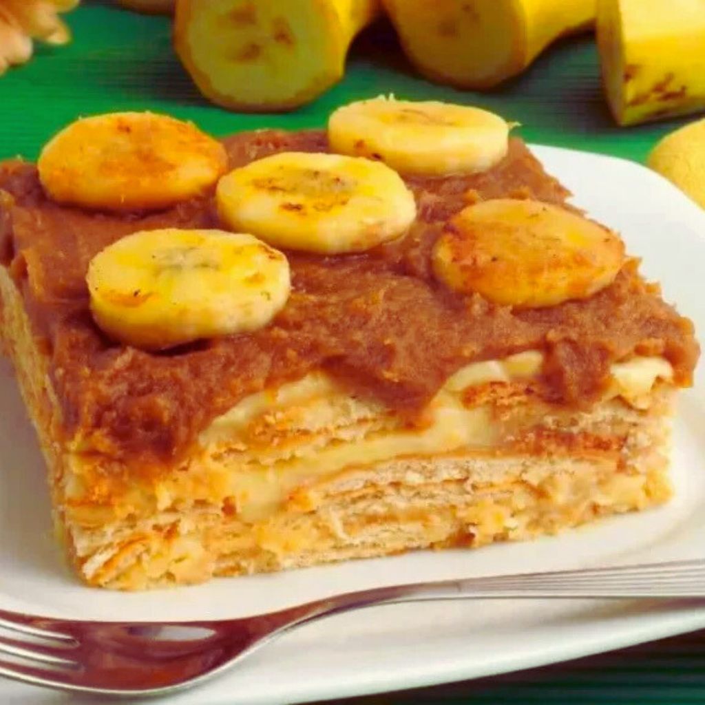 Pavê Vegano de Doce de Leite e Banana