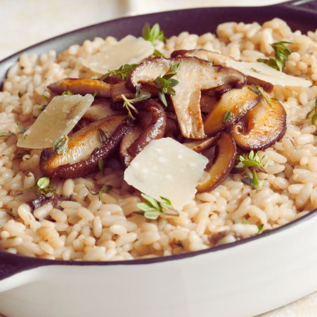 Risoto Vegano de Cogumelos Frescos