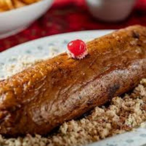 Seitan Recheado com Farofa de Natal