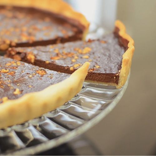 Tartelette Vegana de Chocolate com Amêndoas