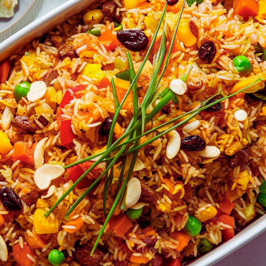 Arroz Colorido Vegano com Ervas Frescas