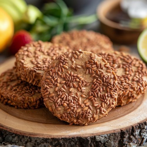 Biscoitos Veganos Crocantes com Linhaça e Amêndoas Sem Glúten