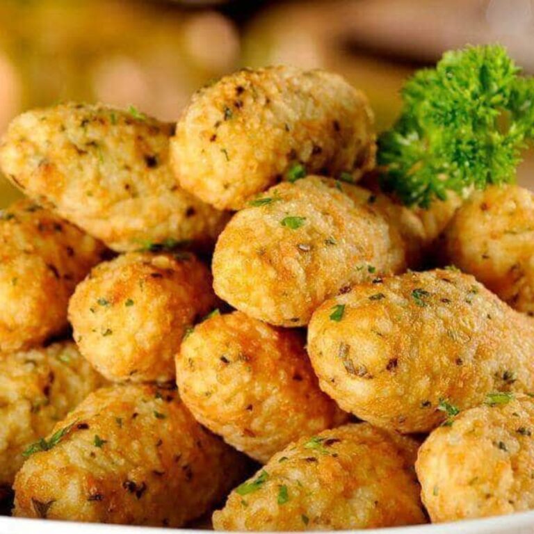 Bolinho de Arroz Vegano com Ervas Sem Glúten