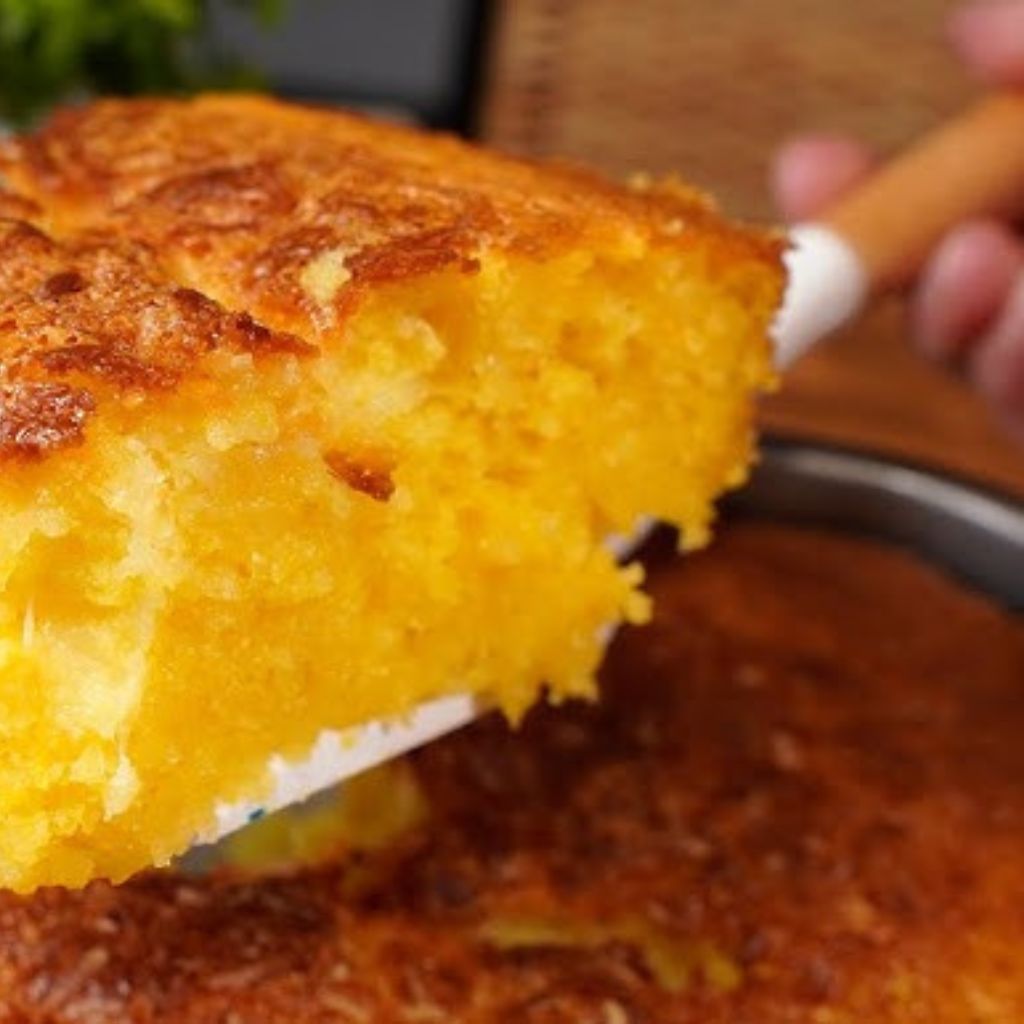 Bolo Vegano de Milho com Leite de Coco Sem Glúten