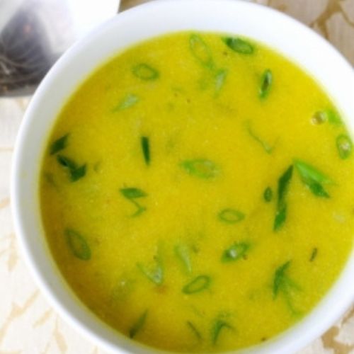 Caldinho de Mandioquinha com Alho-Poró Vegano Sem Glúten