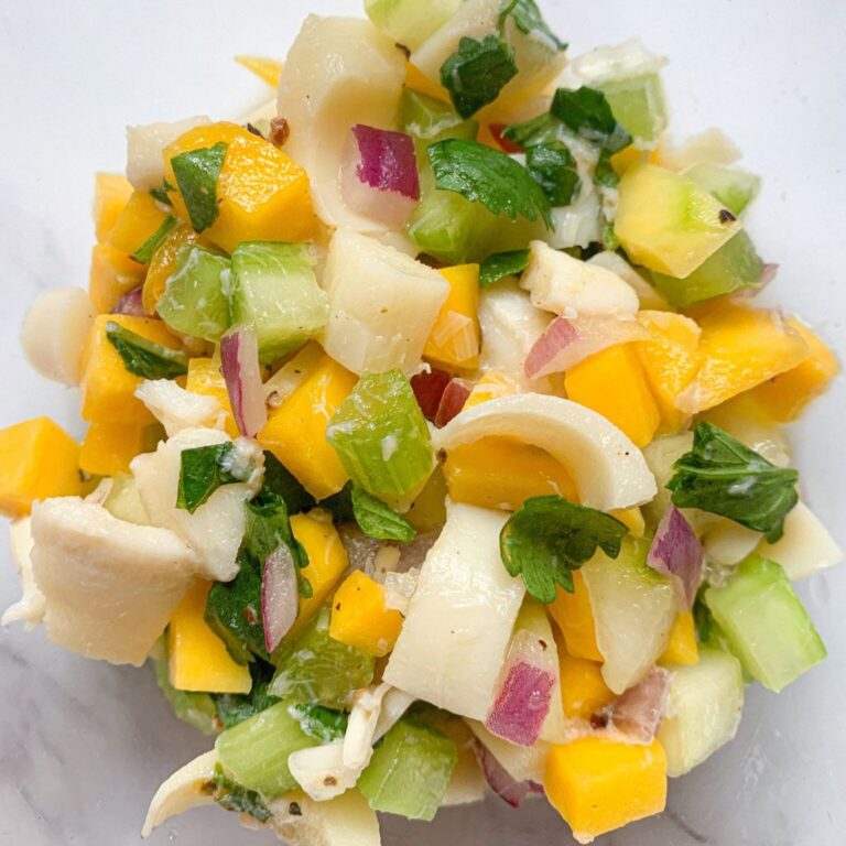 Ceviche Vegano de Palmito com Manga Sem Glúten