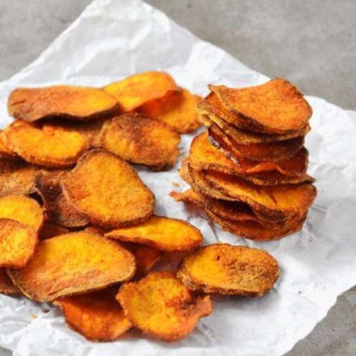 Chips de Batata-Doce Veganos Assados Sem Glúten