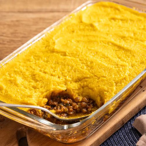 Escondidinho Vegano de Abóbora com Lentilha Sem Glúten
