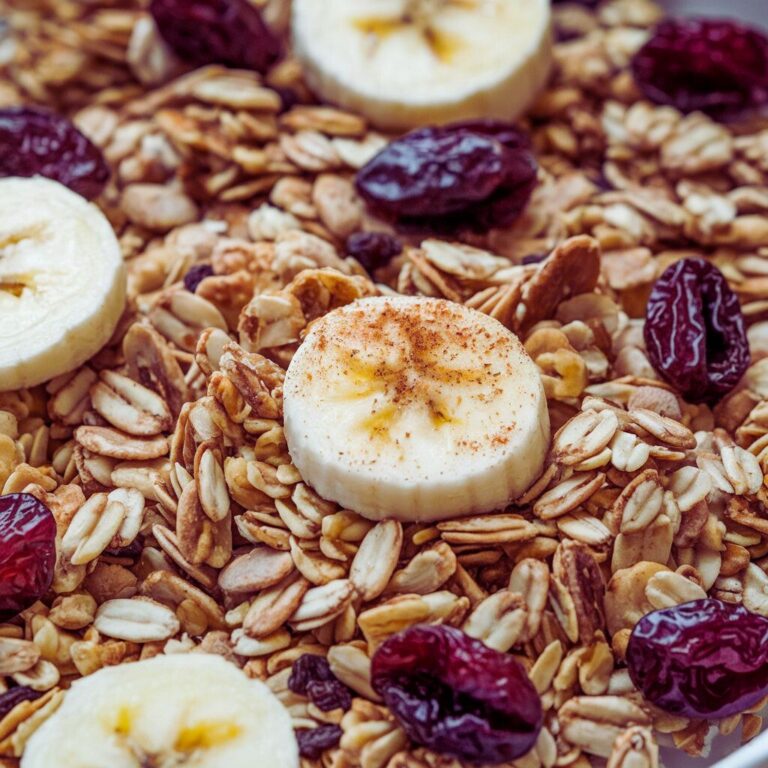 Granola Caseira Vegana com Banana e Canela Fitness