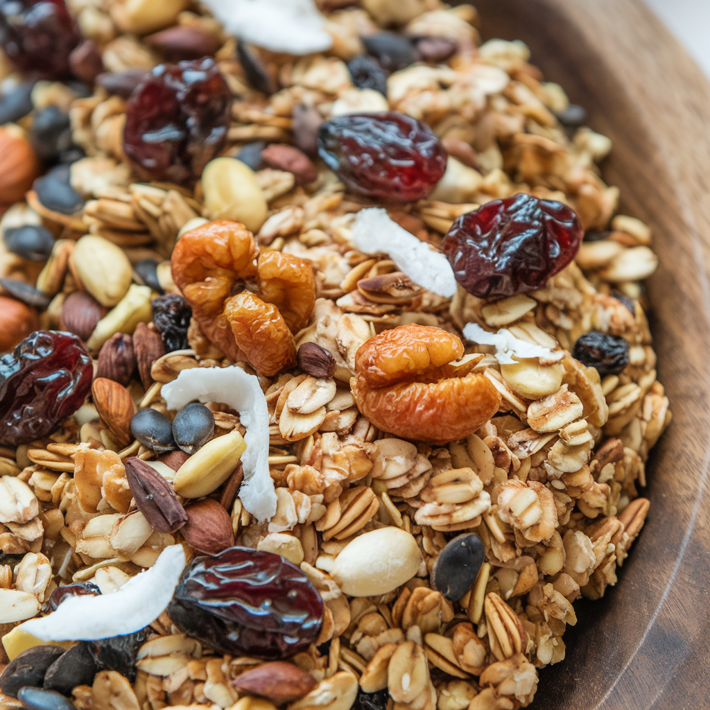 Granola Caseira Vegana com Castanhas e Frutas Secas