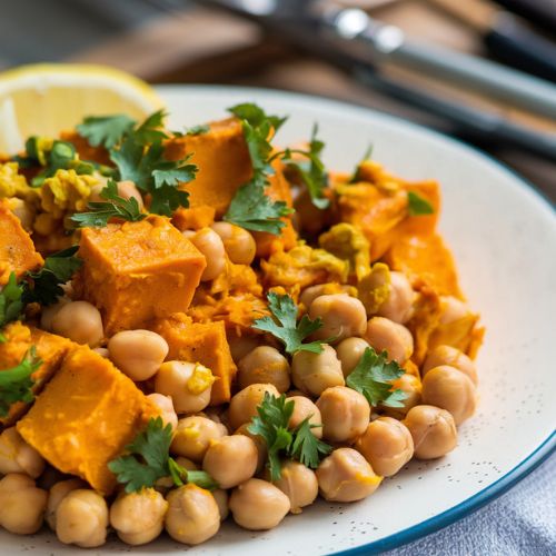 Grão-de-Bico ao Curry com Abóbora Vegano Fitness
