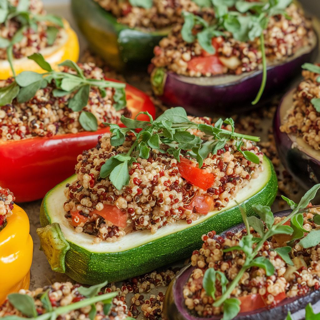 Legumes Recheados Veganos com Quinoa e Ervas Low Carb