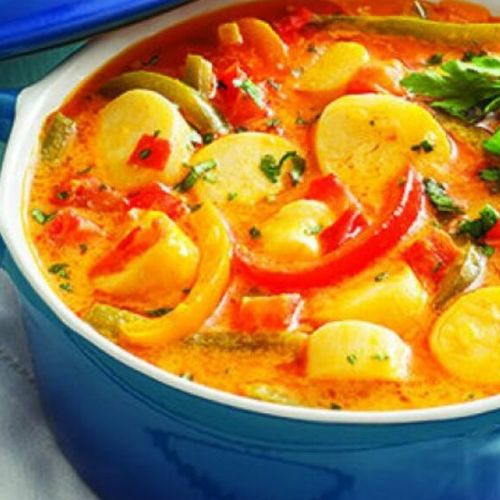 Moqueca Vegana de Palmito com Leite de Coco Sem Glúten