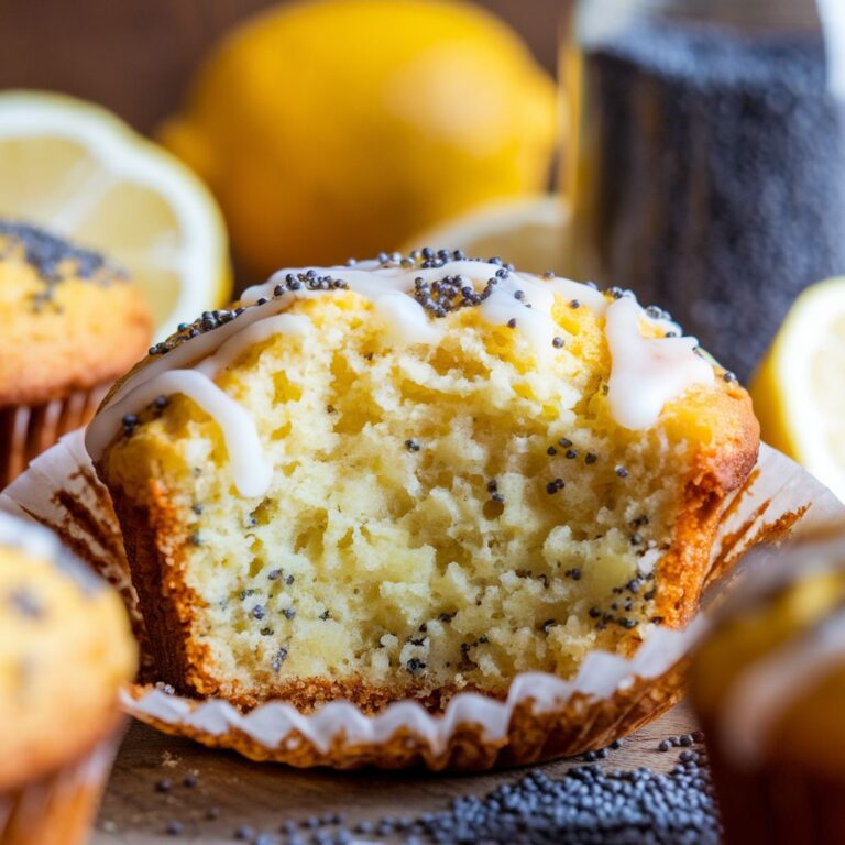 Muffin Vegano de Limão com Sementes de Papoula Sem Glúten