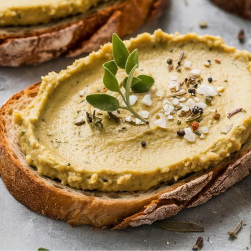 Patê de Castanha de Caju Vegano com Torradas Sem Glúten