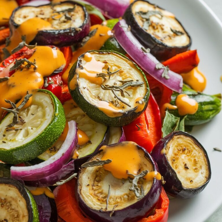 Salada de Legumes Assados com Molho de Laranja Fitness