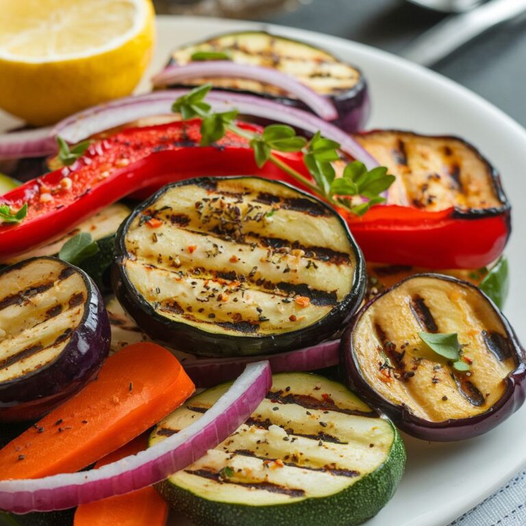 Salada de Legumes Grelhados com Molho de Limão Fitness