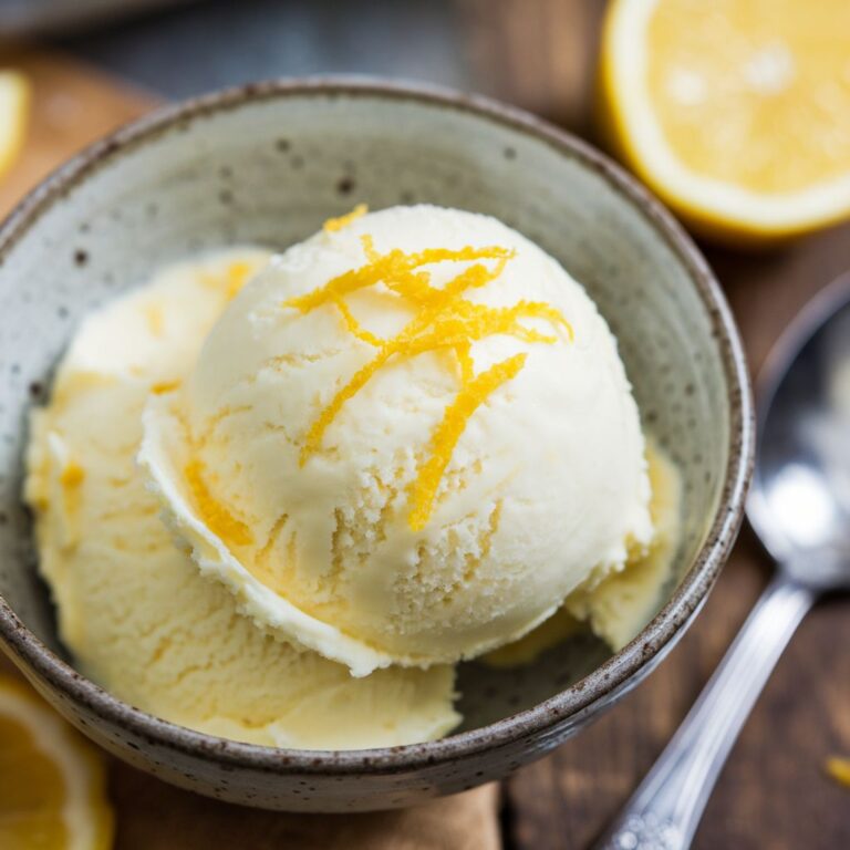 Sorvete Vegano de Coco com Raspas de Limão Sem Açúcar