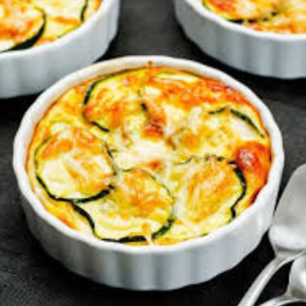 Suflê de Abobrinha Vegano com Farinha de Linhaça Fitness