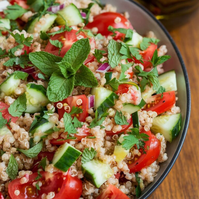 Tabule Vegano de Quinoa com Hortelã Sem Glúten
