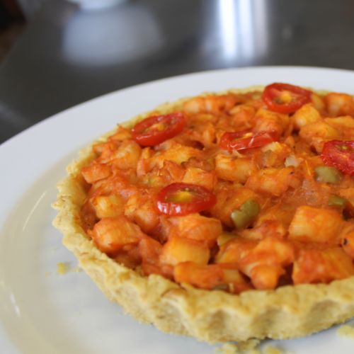 Torta Salgada Vegana de Palmito com Massa de Grão-de-Bico Fitness