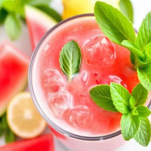 Vitamina de Melancia com Hortelã Sem Açúcar