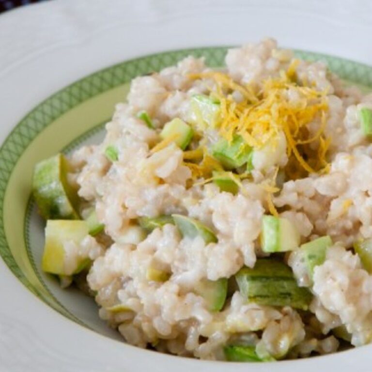 Arroz Integral com Abobrinha, Castanhas e Limão-Siciliano