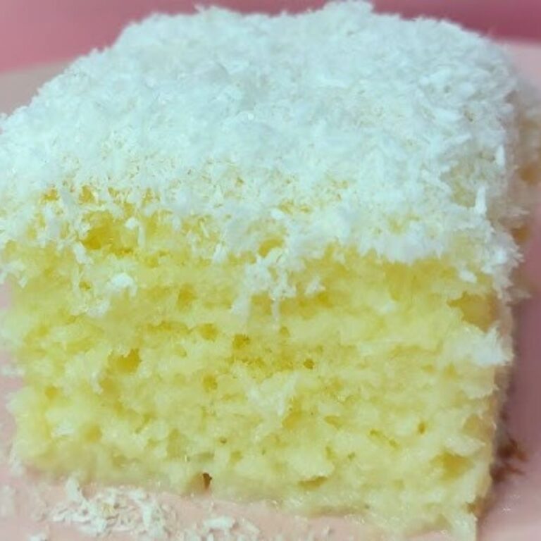 Bolo Gelado Vegano de Coco com Calda de Baunilha Sem Açúcar