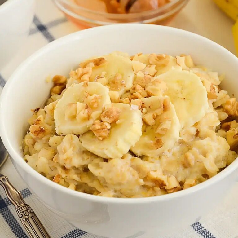 Mingau Gelado Vegano de Aveia com Canela e Banana Sem Açúcar
