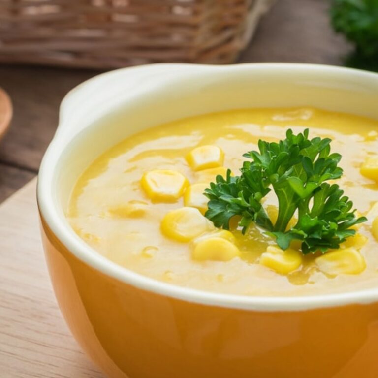 Sopa Cremosa de Milho com Leite de Coco e Páprica Defumada